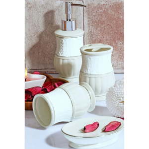 Bílý koupelnový set z keramiky