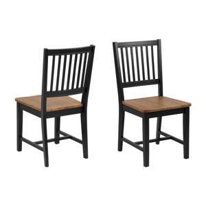 Sada 2 hnědo-černých jídelních židlí Actona Brisbane