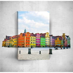 Nástěnný 3D obraz Mosticx Colourful Buildings, 40 x 60 cm
