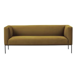 Žlutá sametová pohovka Windsor & Co Sofas Neptune, 195 cm