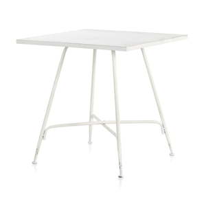 Bílý kovový barový stolek Geese Industrial Style, 80 x 80 cm