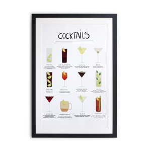 Zarámovaný plakát Really Nice Things Cocktail, 40 x 60 cm