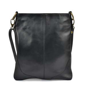 Černá kožená kabelka Mangotti Bags Luro