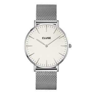 Dámské hodinky z nerezové oceli ve stříbrné barvě s bílým ciferníkem Cluse La Bohéme