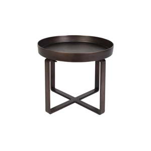 Kovový odkládací stolek v bronzové barvě Dutchbone Ferro, ⌀ 51 cm