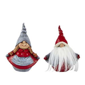 Sada 2 dekorativních vánočních sošek KJ Collection Dwarfy, výška 12,5 cm