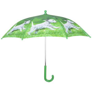 Zelený deštník s potiskem štěňátka Esschert Design Animals