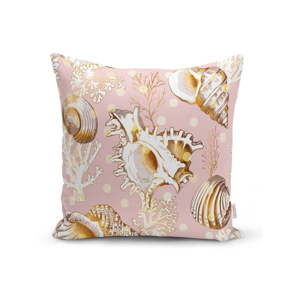 Povlak na polštář Minimalist Cushion Covers Sea Shells With Pink BG, 45 x 45 cm
