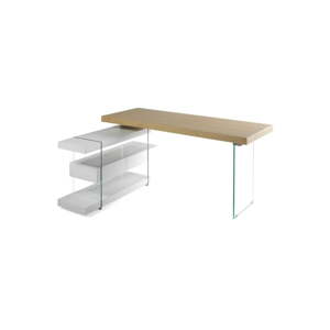 Pracovní stůl ze dřeva a skla Ángel Cerdá Moneta