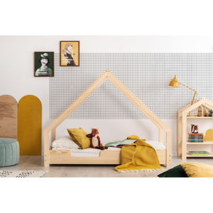Domečková dětská postel z borovicového dřeva Adeko Loca Cassy, 90 x 190 cm