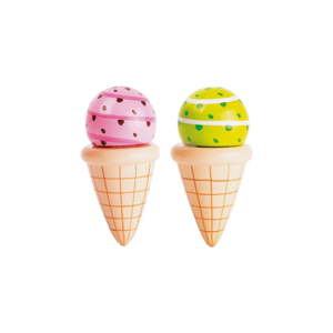 Sada 2 dětských dřevěných zmrzlin Legler Cream Cone