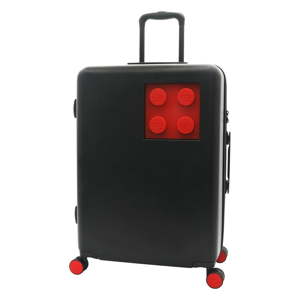 Černo-červený dětský kufr na kolečkách LEGO® Urban 24