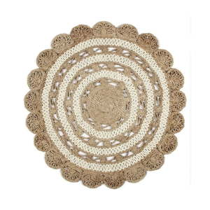 Jutový kruhový koberec Eco Rugs Cristina, Ø 120 cm