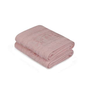 Sada 2 růžových ručníků Yosemine