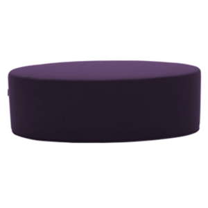 Tmavě fialový puf Softline Bon-Bon Eco Cotton Dark Lilac, délka 120 cm