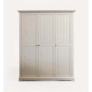 Bílá šatní skříň z borovicového dřeva Steens Lotta, 201,8 x 169,3 cm