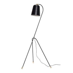 Černá volně stojící lampa Hübsch Floor Lamp, výška 156 cm