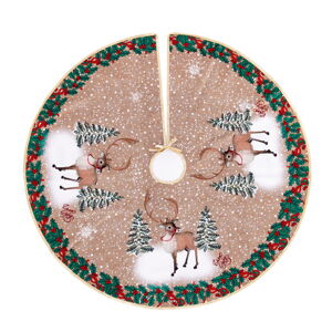 Hnědý kulatý koberec pod vánoční stromeček Unimasa, ø 100 cm