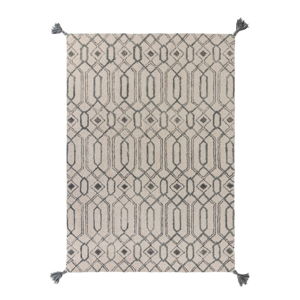 Šedý vlněný koberec Flair Rugs Pietro, 120 x 170 cm
