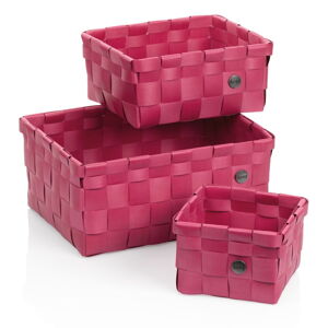 Sada 3 růžových úložných košíků Kela Neo