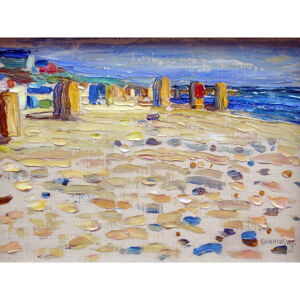 Obraz - reprodukce 40x30 cm Holland - Beach Chairs, Wassily Kandinsky – Fedkolor