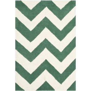 Zelený vlněný koberec Safavieh Crosby, 91 x 60 cm