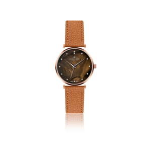 Dámské hodinky s hnědým páskem z pravé kůže Frederic Graff Lychee