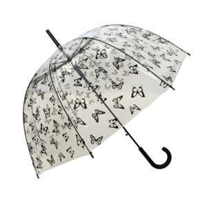 Transparentní holový deštník Ambiance Butterflies, ⌀ 83 cm