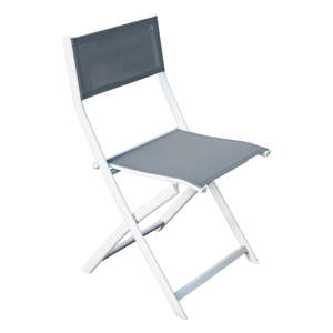 Sada 2 šedo-bílých zahradních skládacích židlí Ezeis Vegetal