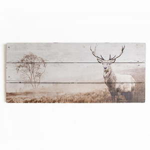 Dřevěný obraz Graham & Brown Stag, 70 x 30 cm