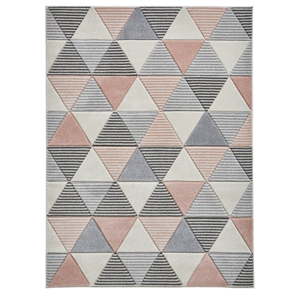 Šedorůžový koberec Think Rugs Matrix, 120 x 170 cm