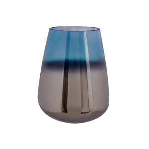 Modrá skleněná váza PT LIVING Oiled, výška 23 cm