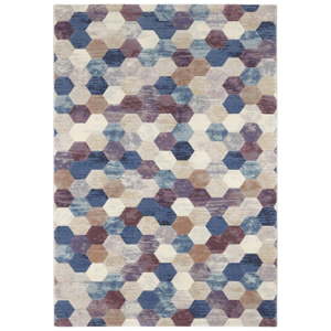 Modro-fialový koberec Elle Decor Arty Manosque, 80 x 150 cm