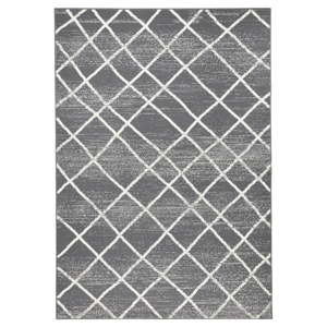 Tmavě šedý koberec Zala Living Rhombe, 70 x 140 cm