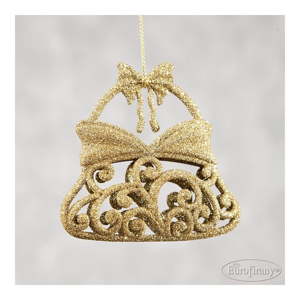 Sada 6 plastových vánočních ozdob ve zlaté barvě DecoKing Bell