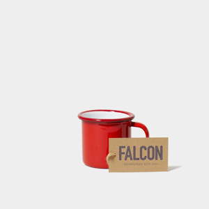 Červený smaltovaný šálek na espresso Falcon Enamelware, 160 ml