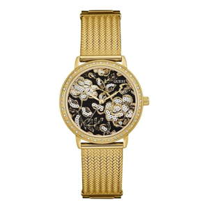 Dámské hodinky ve zlaté barvě s páskem z nerezové oceli Guess W0822L2