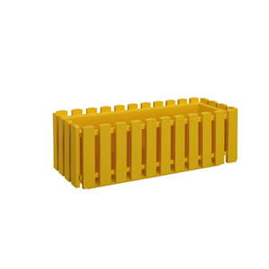 Žlutý samozavlažovací truhlík Gardenico Fency Smart System, délka 50 cm