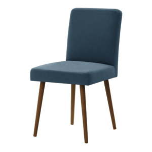 Modrá židle s tmavě hnědými nohami z bukového dřeva Ted Lapidus Maison Fragrance