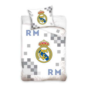 Dětské bavlněné povlečení na jednolůžko CARBOTEX Real Madrid Club I, 160 x 200 cm