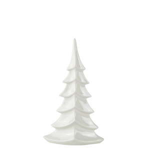 Bílý keramický dekorativní vánoční stromek KJ Collection Tree, výška 27,5 cm
