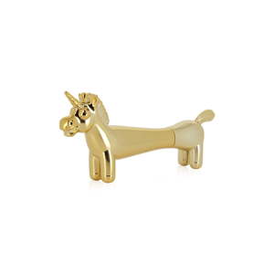 Propiska ve tvaru jednorožce ve zlaté barvě npw™ Pups To Go Unicorn
