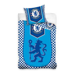 Dětské bavlněné povlečení na jednolůžko CARBOTEX FC Chelsea Azul Logo III, 160 x 200 cm
