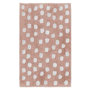 Růžový dětský ručně vyrobený koberec Naf Naf Stones, 120 x 160 cm