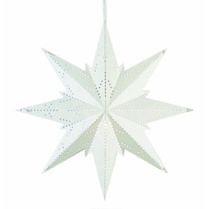Bílá světelná dekorace Best Season Brass Star, výška 25 cm