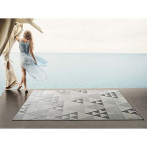 Béžový venkovní koberec Universal Clhoe Triangles, 160 x 230 cm