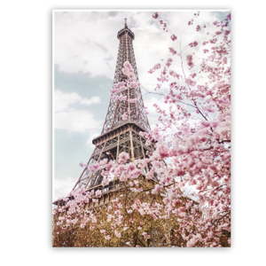 Obraz Styler Glasspik Romantic Eiffel, 70 x 100 cm