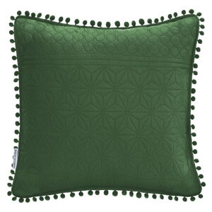 Lahvově zelený dekorativní polštář AmeliaHome Meadore, 45 x 45 cm