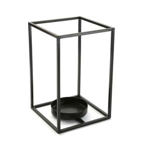 Černý svícen VERSA Cube, výška 29,5 cm