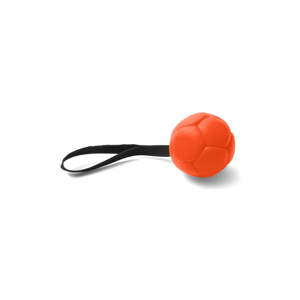 Oranžová ručně vyrobená hračka pro psy z přírodní kůže Marendog Ball, ⌀ 9 cm